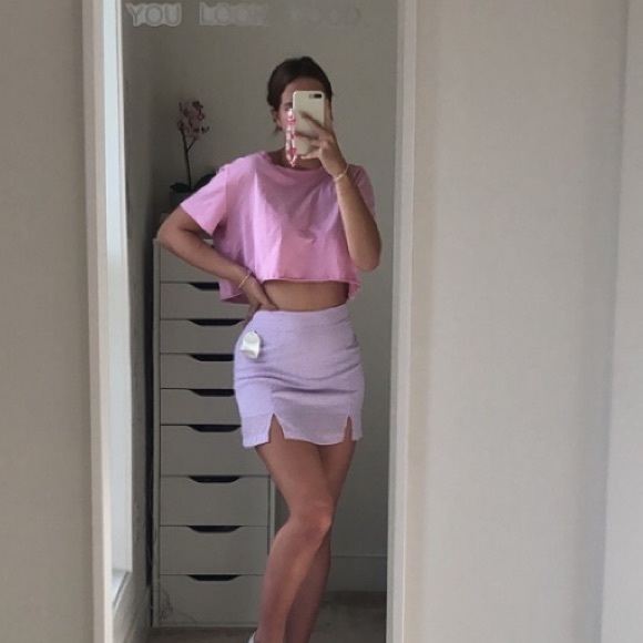 NWT altar’d state polka dot purple mini skirt - Picture 4 of 11